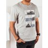 Világosszürke férfi póló nyomtatással BROOKLYN