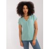 Pisztáciazöld póló V nyakkivágással