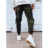 Zöld-fekete terepmintás cargo nadrág