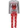 Szürke-piros Minnie Mouse lány pizsama