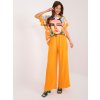 Narancssárga széles nadrág és laza, nyomtatott póló szett (Méret ONE SIZE)