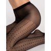 Mintás harisnya Fiore G Charlize 15 den (Méret XL, Barva fekete)