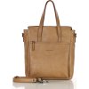 MARCO MAZZINI bézs színű bőr shopper táska
