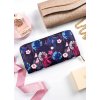Sötétkék mintás pénztárca  N079