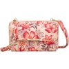 4U Cavaldi Rózsaszín-piros virágos steppelt pénztárca levehető pánttal M686