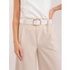 Világos bézs széles nadrág övvel