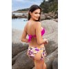 Fukszia mintás push-up bikini Aruba