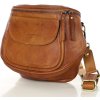 MARCO MAZZINI camel crossbody táska széles pánttal