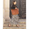 MARCO MAZZINI camel bőr shopper táska (Méret ONE SIZE)