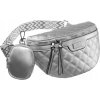 Rovicky ezüst színű  steppelt övtáska levehető pénztárcával