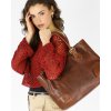 MARCO MAZZINI barna bőr shopper táska