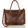 MARCO MAZZINI barna bőr shopper táska