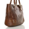 MARCO MAZZINI barna bőr shopper táska