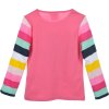 Paw Patrol rózsaszín lány póló színes csíkos ujjakkal