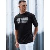 Fekete férfi póló felirattal BEYOND THE FUTURE