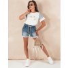 Kék húzózsinóros farmer rövidnadrág