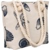 Bézs színű női mintás strandtáska