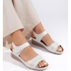 Fehér női tépőzáras szandál