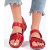 Kényelmes női szandál - piros