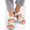Kényelmes női fehér szandál