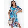 Kék mintás midi ruha BLOSSOM LOVE