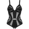 Fekete női body Obsessive Chic Amoria Crotchless Teddy
