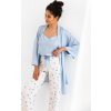Kék-fehér viszkóz pizsama Sensis Edita