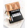 Rovicky fekete-arany bőr patentos pénztárca V319