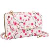 4U Cavaldi fehér rózsaszín virágos steppelt pénztárca levehető pánttal M826