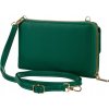 4U Cavaldi sötétzöld steppelt pénztárca pánttal M823