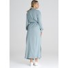Világoskék ing maxi ruha