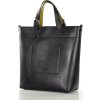 MARCO MAZZINI Fekete, elegáns női shopper táska