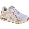Fehér női Skechers Uno tornacipő - Metallic Love