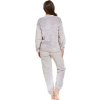 Szürke meleg női pizsama hold hímzéssel