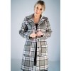 Női szürke kockás kabát