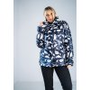 Sötétkék kabát mintával