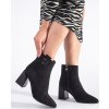 Fekete velúr bokacsizma