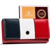Peterson nagy piros-fehér-sötétkék pénztárca Y331