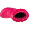 Sötét rózsaszín hótaposó Crocs Classic Neo Puff Boot Kids