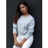 Világosszürke női basic pulóver CASUALVIBE