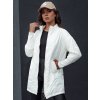 Ecru női átmeneti steppelt galléros kabát ARANA