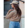 Bézs női basicbasic pulóver CASUALVIBE (Méret S)