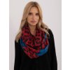 Piros női állatmintás sál állatmintával és virágokkal