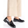 Fekete elegáns női mokaszin