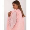 Púder színű szőrme mellény
