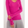 Sötétrózsaszín pulóver dekoratív szegecsekkel (Méret S/M)