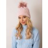 Rózsaszín női sapka pompommal