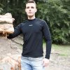 Férfi fekete funkcionális póló, hosszú ujjú
