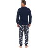 Sötétkék férfi pizsama jegesmedve mintával