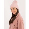 Világos rózsaszín női kötött sapka
